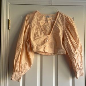 Urban outfitters peach crop blouse